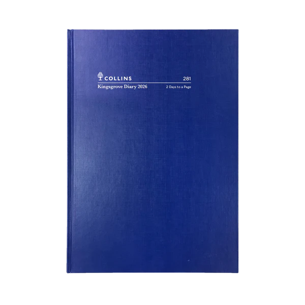 NEW Kingsgrove Calendar Year 2026 Diary/Planner, 2 Days to a Page, A5 Hard Cover 281.P59-26 NEW Kingsgrove Calendar Year 2026 Diary/Planner, 2 Days to a Page, A5 Hard Cover 281.P59-26